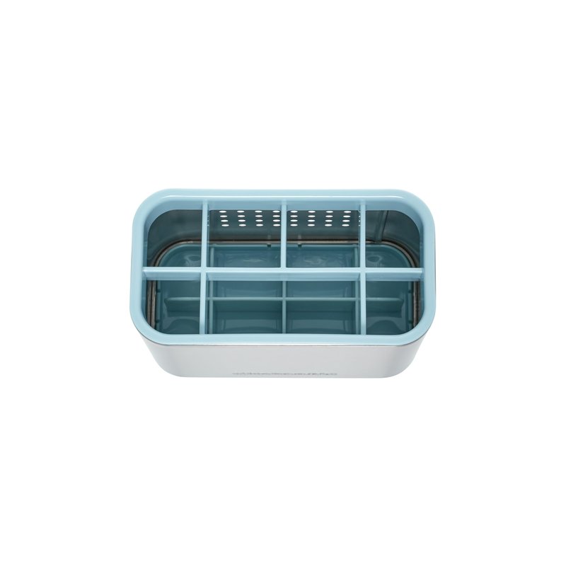 KitchenAid Multi Compartment Sink Brush and Sponge Caddy with Perforation for Quick Air Drying, 3.25 x 4.78 x 6.25 Inch, Mineral Water