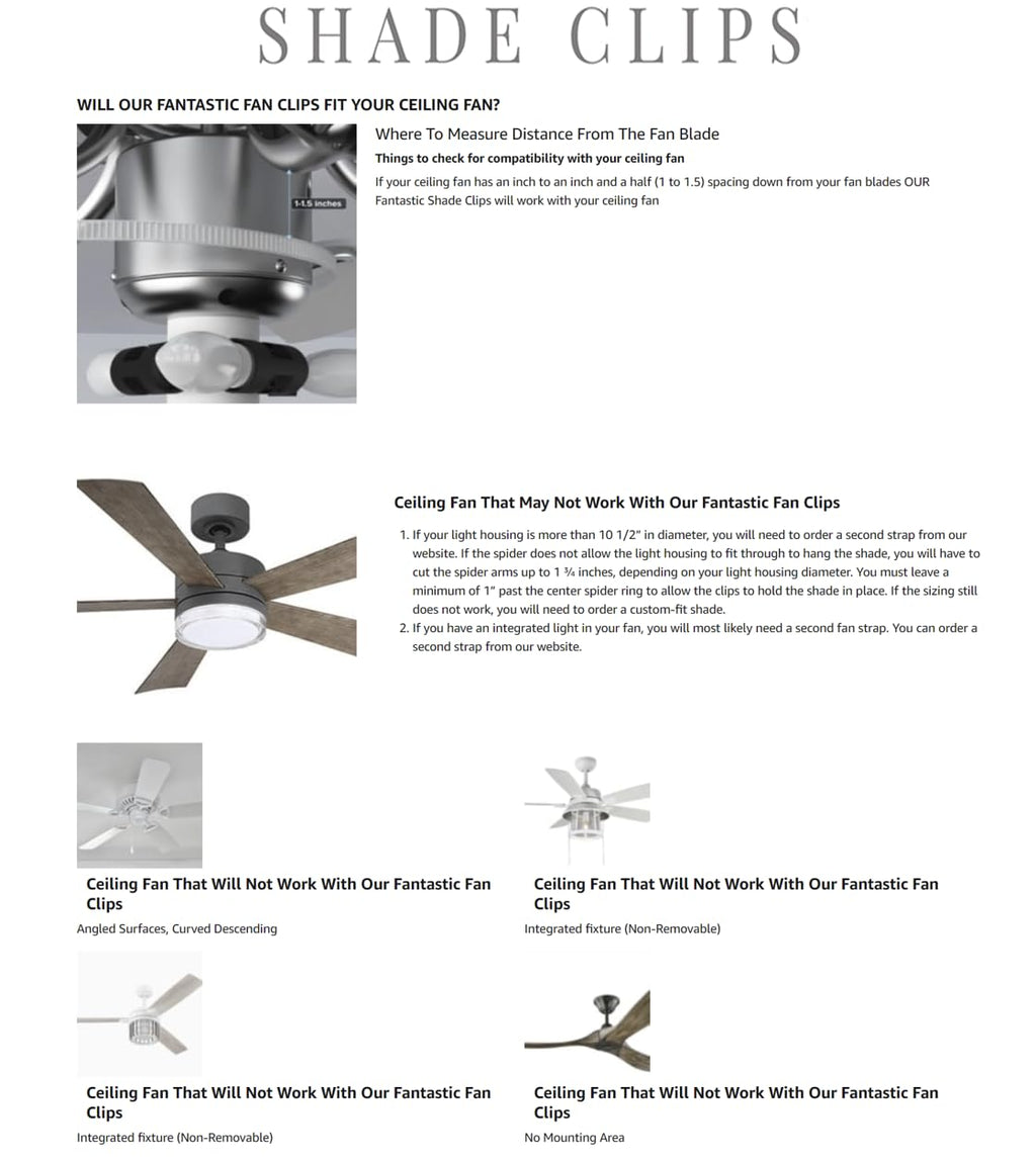 FANTASTIC SHADE CLIPS Ceiling Fan Drum Shade Kit - 100% Linen, with Adapter & Diffuser Fits Standard Fan Light Kits (*CHECK BELOW FOR YOUR FANS COMPATIBILITY BEFORE PURCHASING*) Golden Mocha