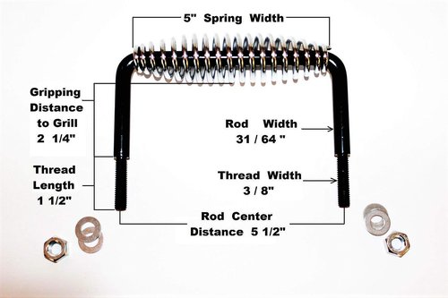 XT Spring Handle with Mounting Bracket 5" BBQ Grill Wood Furnace Stove Smoker Gxfc