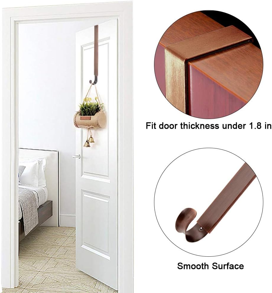 Myfolrena Wreath Hanger - Adjustable Stainless Steel Door Hook for 15-24 Inch Wreaths, 20lb Capacity