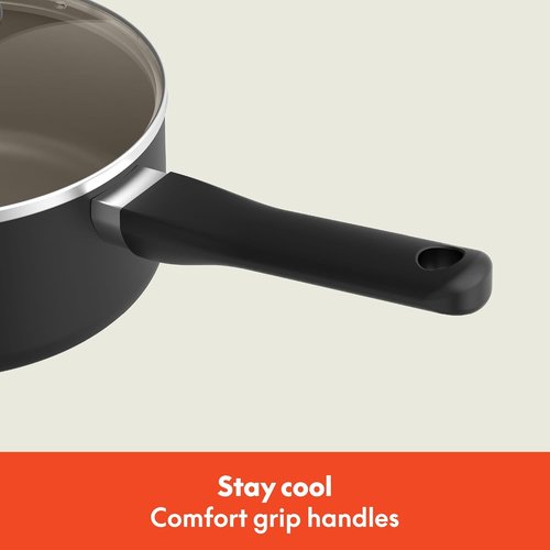 Bella 21-Piece Kitchen Set - EverGood™ Ceramic Nonstick Coating, Dishwasher Safe, Black