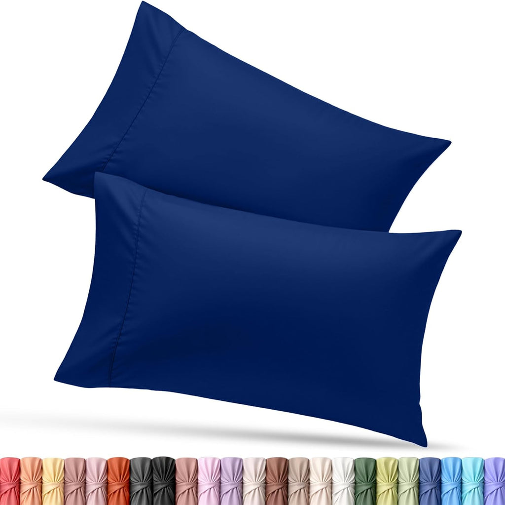 Utopia Bedding Standard Pillow Cases - Soft Brushed Microfiber - 2 Pack, Royal Blue - 20 X 26 Inches