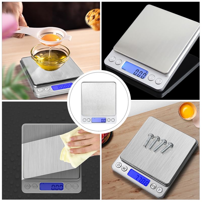 Skiennix High Precision Digital Kitchen Scale - Large LCD Display, Portable 5.11"x4.13"x0.59" for Baking & Cooking