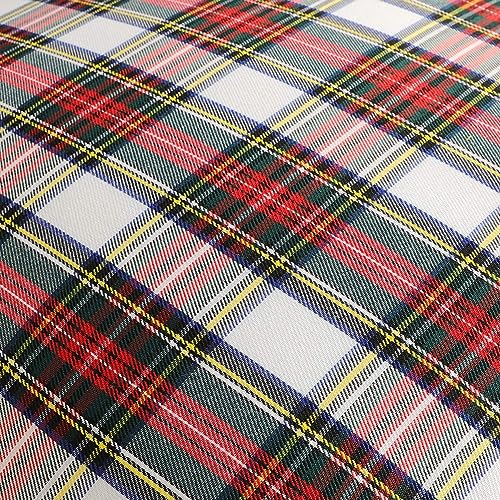 4TH Emotion Set of 2 Christmas Scottish Tartan Plaid Throw Pillow Covers 20x20 Red White