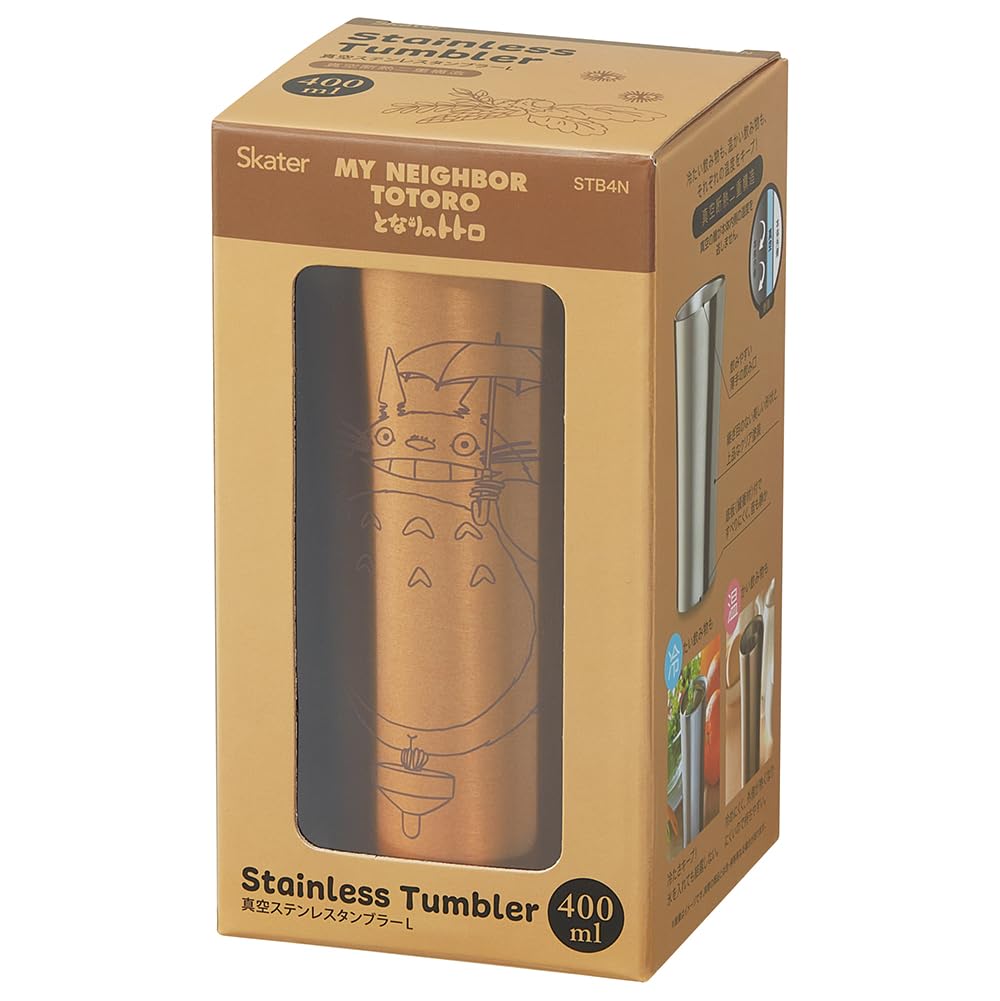 Skater STB4N-A My Neighbor Totoro Insulated Stainless Steel Tumbler, 13.5 fl oz (400 ml), Studio Ghibli