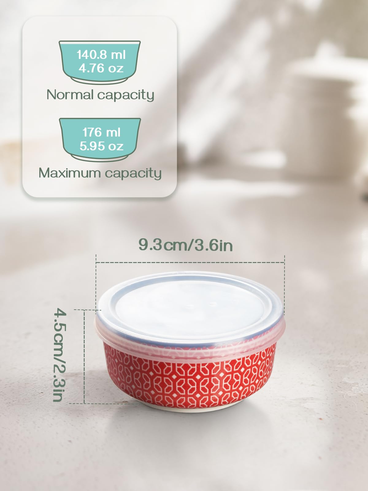 DOWAN Bundle-Cereal Bowls and Dipping Bowls with Lids