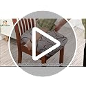 Waterproof Dining Chair Seat Covers Set of 6 - Green, Large (18-22 in)