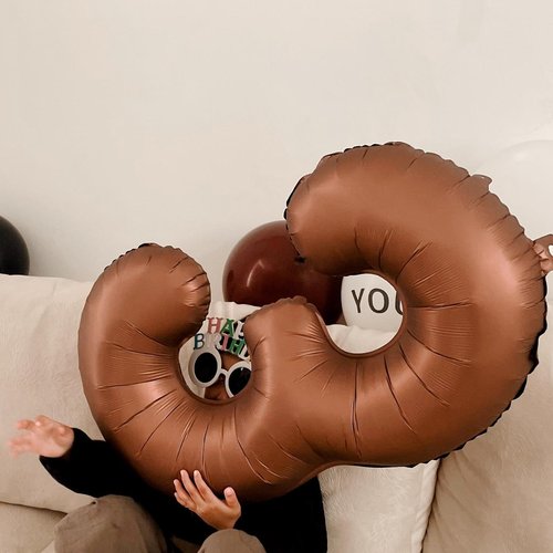 Coffee Brown Number 6 Balloon - 40 Inch Dark Brown Birthday Decoration for 6th Party