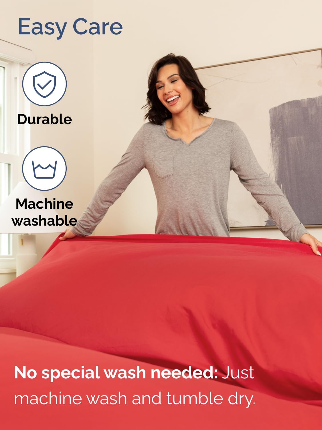 Skiennix Extra Deep Cal King Sheet Set - 6 Piece Cooling Sheets for Ultimate Comfort - Soft, Wrinkle-Free Red Bedding
