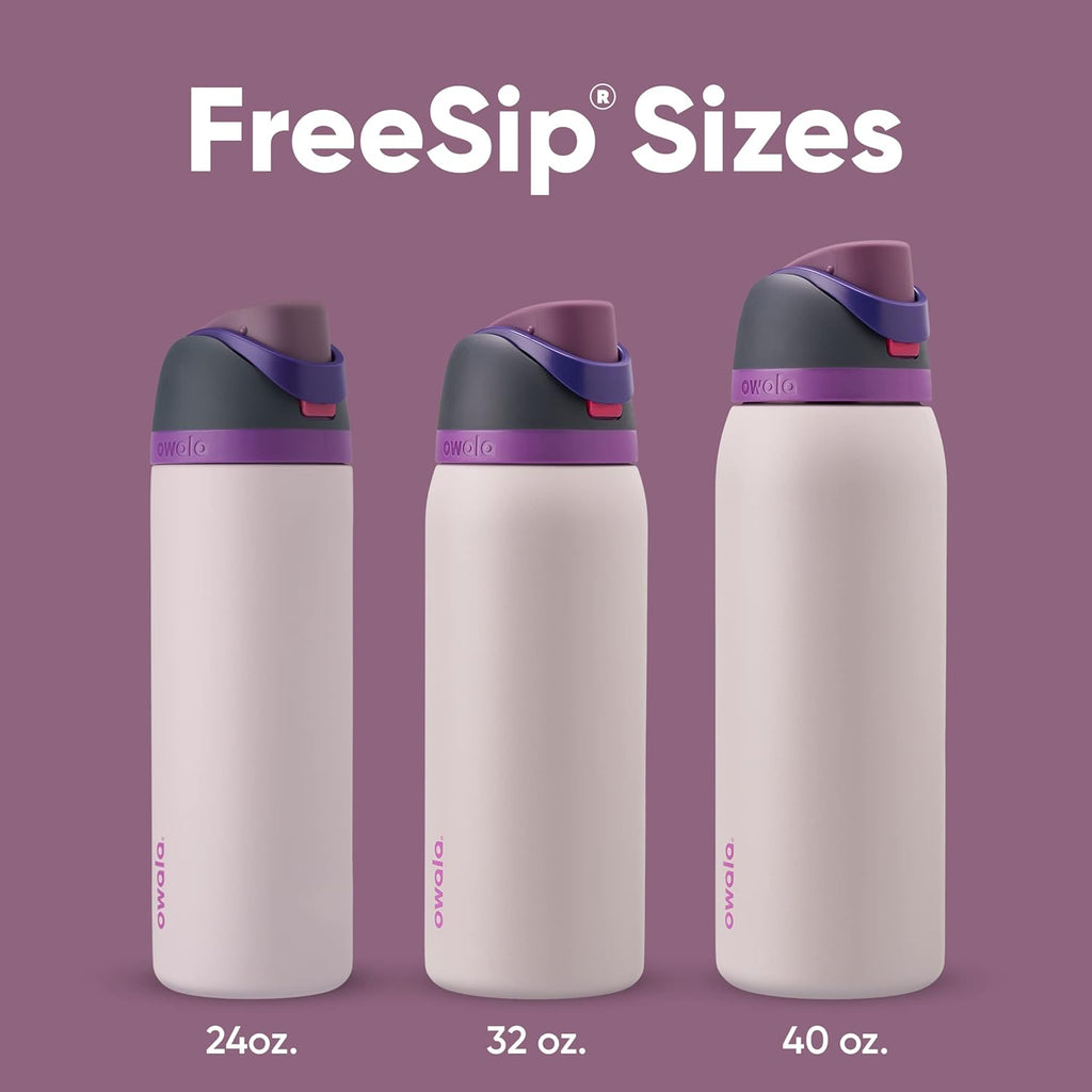 Owala FreeSip 24 oz Insulated Stainless Steel Water Bottle - BPA-Free, Ideal for Sports & Travel, Dreamy Field