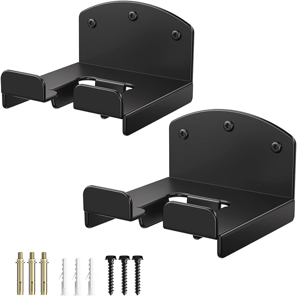 Niffgaff Weed Wacker Wall Rack - Heavy-Duty Garage Tool Organizer with Hooks for Lawn Equipment | 2-Piece Set