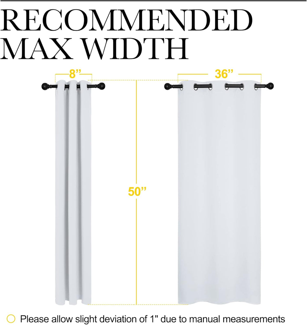 NICETOWN Room Darkening Curtain Panels - Thermal Insulated Drapes for Bedroom | Greyish White, 42" x 50" (2 Panels)