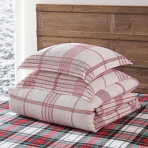 Levtex Home Peppermint Plaid Duvet Cover Set Twin Red / Duvet – 68x88in, 26x20in Pillowcases
