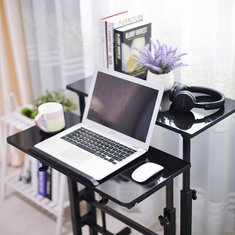 soges Adjustable Stand Up Desk Computer Desk Workstation Sit-Stand Desktop Standing Desk, Black 101-BK