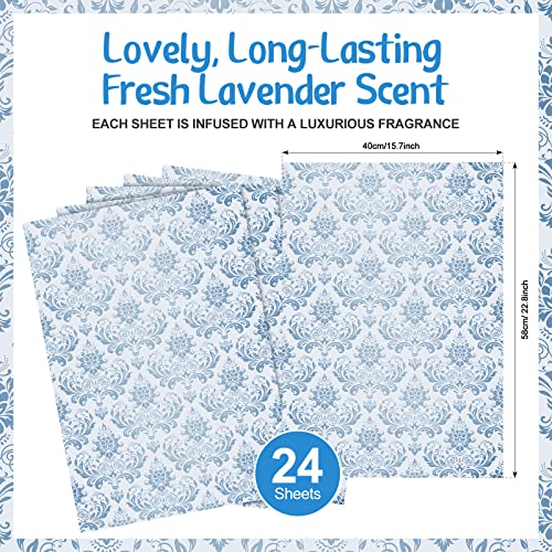 24 Sheets Scented Drawer Liners - 15.7 x 22.8 Inch Floral Fragrant Paper