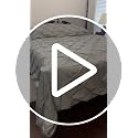 Super King Pinch Pleated Duvet Cover Set - 100% Egyptian Cotton, Medium Blue