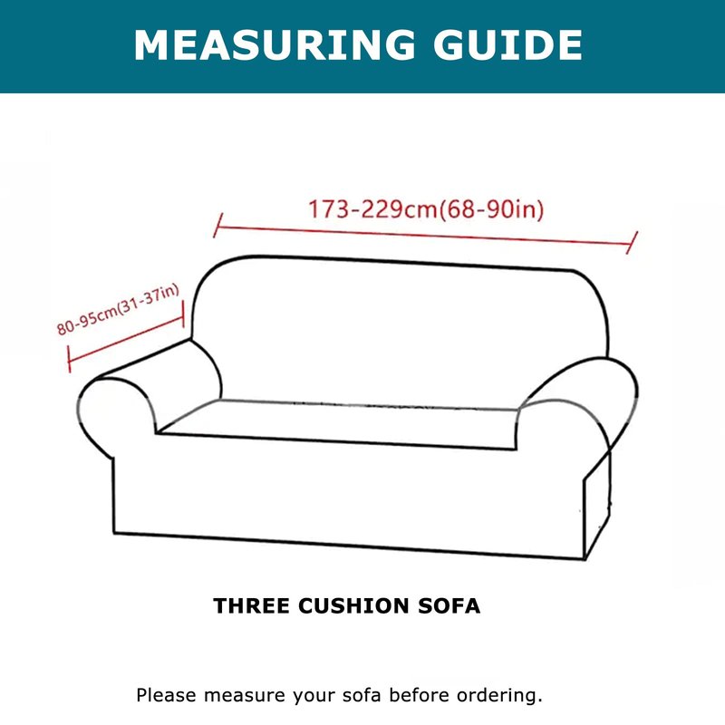 KRFOONN 4 Piece Stretch Sofa Couch Covers for 3 Cushion Couches Printed Sofa Slipcover with 3 Separate Seat Cushion Covers Washable Sofa Slip Covers Furniture Protector for Pets Kids (Large, 25)