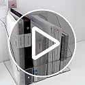 Clear Plastic Magazine Holder, Vertical Desk File Organizer, 2-Pack
