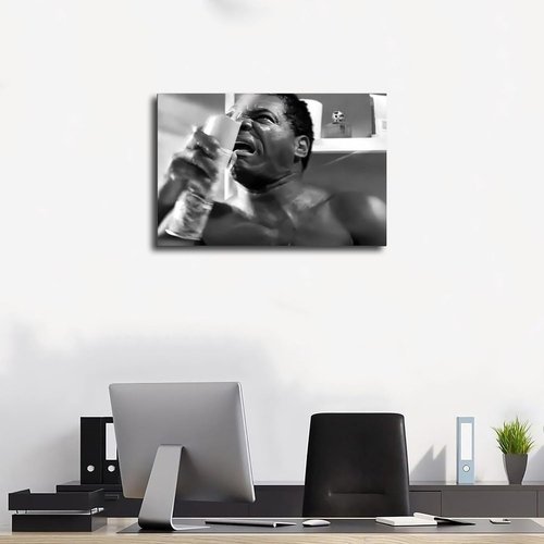 Funny Movie Poster - Black and White Bathroom Wall Art | Humorous Toilet Print 12x18 Inch