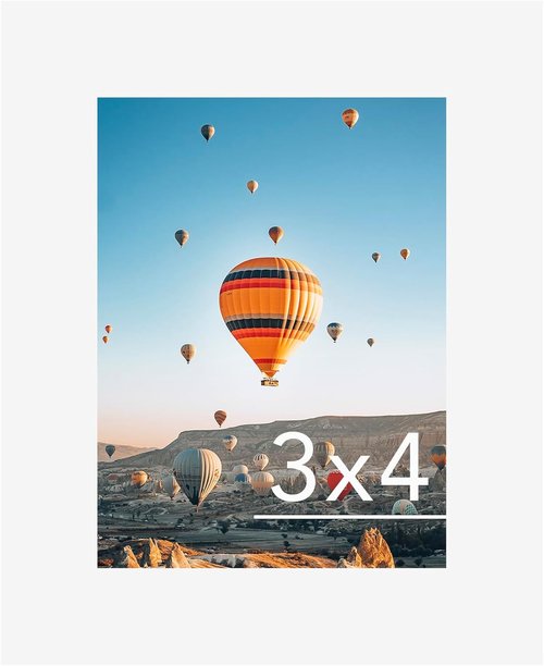 JCJMY 3x4 Picture Frame - Black Tabletop & Wall Display | Shatter-Resistant Plexiglass, White