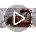 Red Christmas Train Snow Globe Lantern with Music and 6-Hour Timer