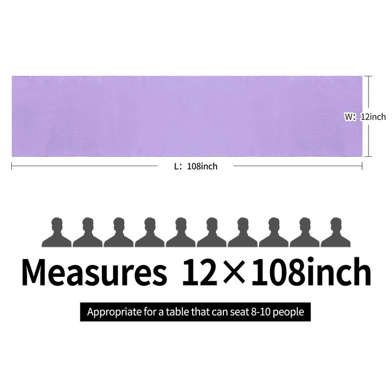 15-Pack Satin Table Runner Lavender 12 x 108 inches Long, Table Runners for Wedding, Birthday Parties, Banquets Decorations（15 Pack, 12x108 Inch, Lavender）
