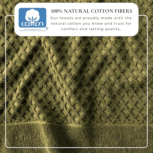 6-Piece Cotton Waffle Weave Towel Set - Absorbent & Quick-Dry Bathroom Towels