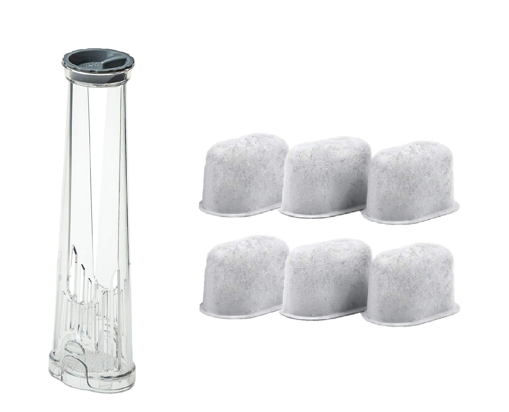 GoldTone 6 Carbon Water Filters + Filter Holder for Keurig 2.0, Charcoal & Breville Replacement