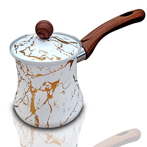 18.6 oz Turkish Coffee Pot – Turkish Ibrik for Flavorful Coffee – Multipurpose Arabic Coffee Pot with Lid – Heavy-Duty Stainless Steel Coffee Pot