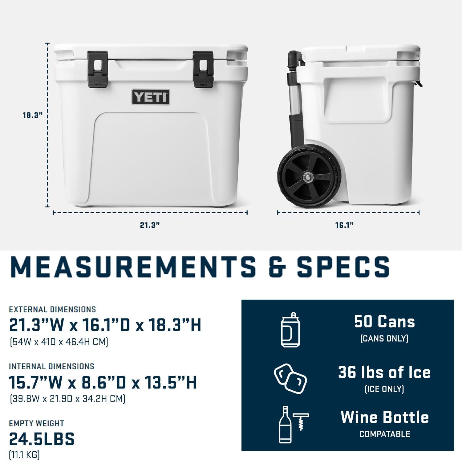 YETI Roadie 32 Cooler - Durable Wheeled Design for Easy Transport | Perfect for Outdoor Adventures