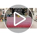 6ft Pink Ruffled Tulle Table Skirt for Rectangle Tables