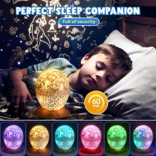 Dinosaur Egg Star Night Light Projector for Kids Bedroom