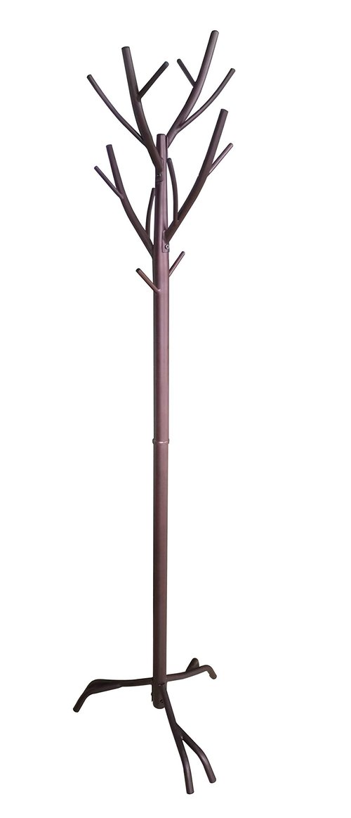 Kings Brand Furniture - Metal Hall Tree Freestanding Coat & Hat Rack with Branches, Bronze