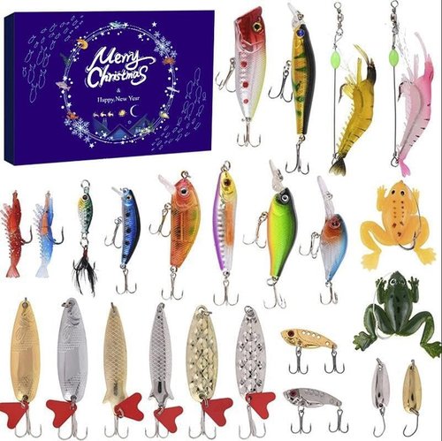 Advent Calendar Fishing Lures - 24 Days of Surprises for Men, Teens & Boys | Perfect Christmas Gift