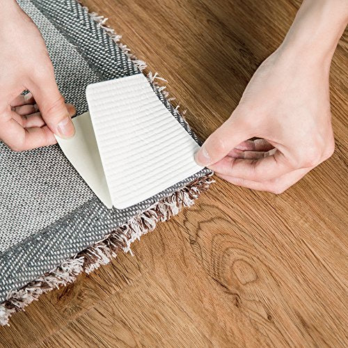 Home Techpro Non-Slip Vacuum Rug Grippers for Hardwood Floors - 4 Pack