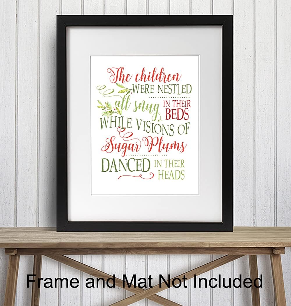 Santa Claus Christmas Decorations - Cute Holiday Wall Art for Festive Home Decor - Perfect Xmas Accent