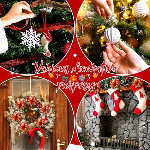 100-Pack Metal Alligator Clips for Christmas Ornaments - 1.18 Inch Craft Clamps