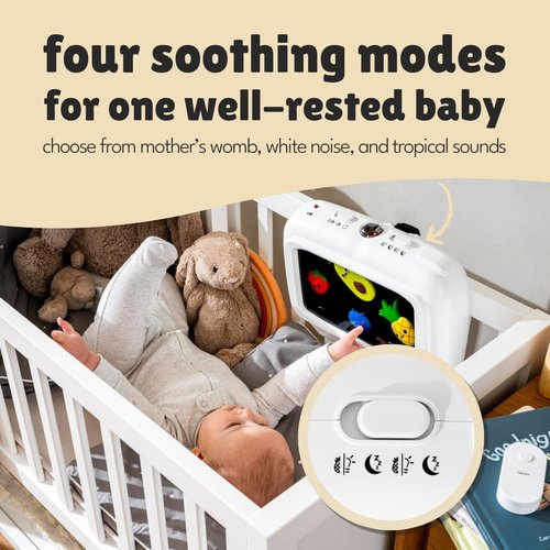 Dreams Baby Soother - Portable Sound Machine & Nightlight | Gentle Motion, Calming Tropical Sounds, Remote Control