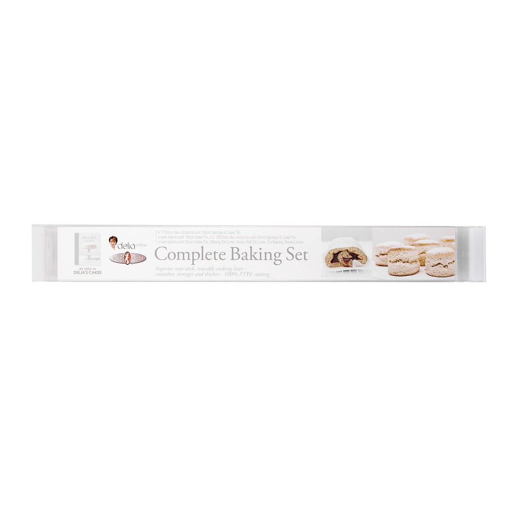 Bake-O-Glide Delia Online Complete Baking Set, Silver, 43.7 x 5.2 x 5.2 cm