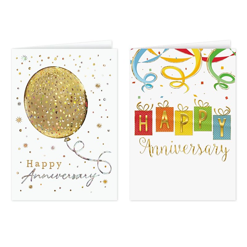 The Gallery Collection - Anniversary Cards Assortment Box (35 Cards), Foil & Embossing (Anniversary 1)