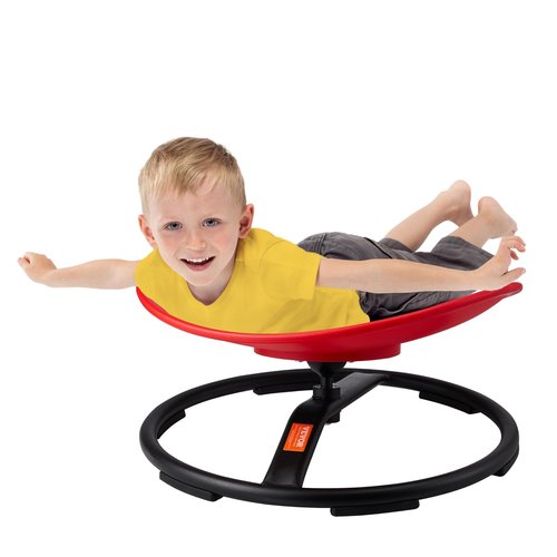 VEVOR Kids Swivel Chair, 220 LBS Capacity, Sensory Spinning Chair, Autistic Kids Sensory Toy Chair with Non-Slip Metal Base, Toddler Sit and Spin for Coordination Balance Focus Training Red