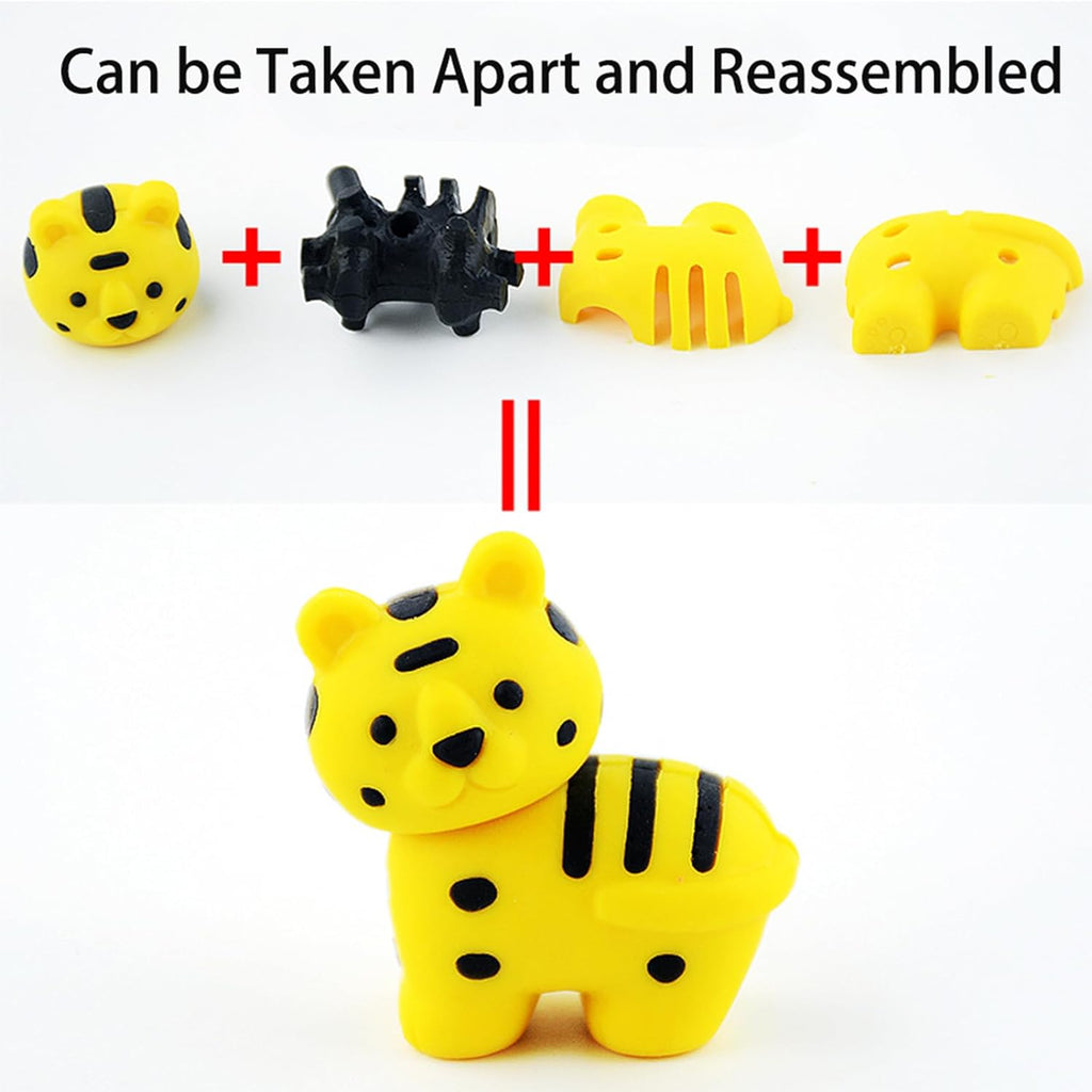 URSKYTOUS 60Pcs Animal Erasers - Fun Desk Pets for Kids | Ideal Classroom Prizes & Party Favors