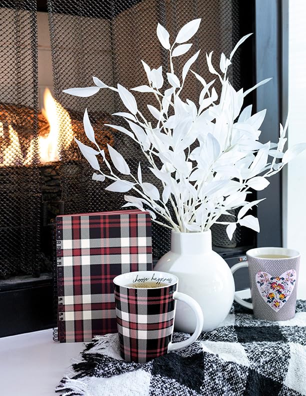 Vera Bradley 16 oz Fireplace Plaid Ceramic Coffee Mug, Dishwasher Safe