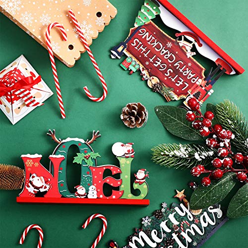 Christmas Wooden Table Decorations Set - Santa Nutcracker & Noel Sign Centerpiece
