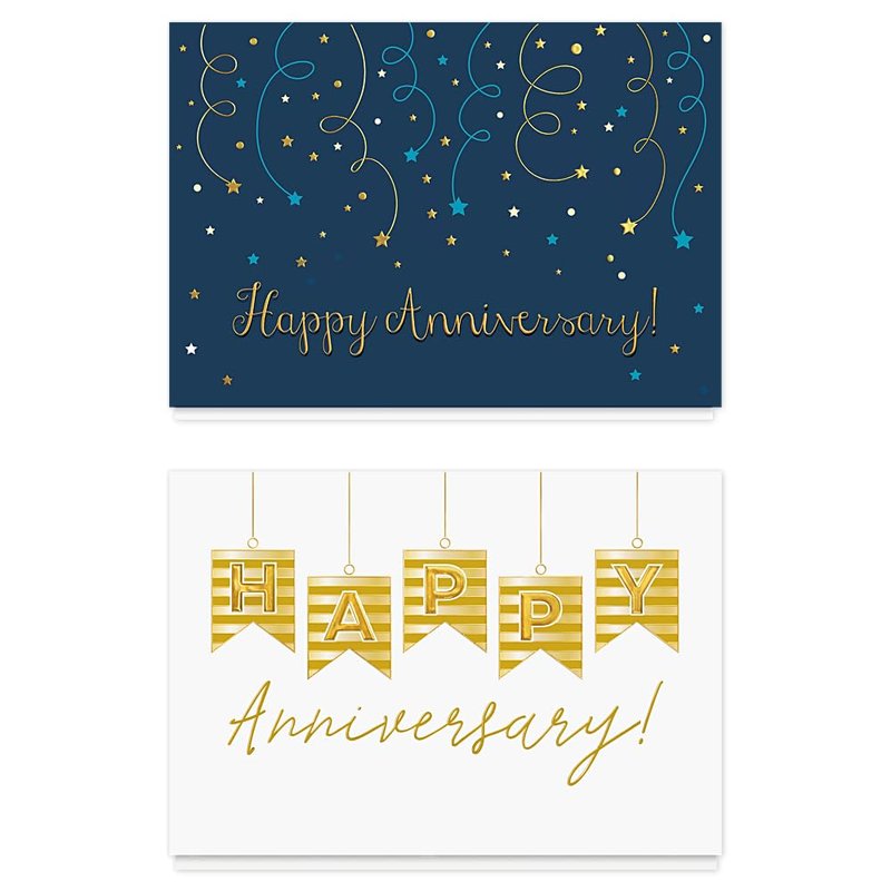 The Gallery Collection - Anniversary Cards Assortment Box (35 Cards), Foil & Embossing (Anniversary 1)