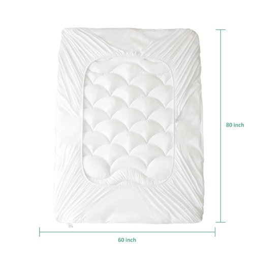 PRIMESOFT Queen Size Cooling Mattress Pad- Superme Comfort and Breathable, Unmatched Support Mattress Topper, 3 Zone Ergonomic Design, Up to 21 Inch Deep Pocket(60x80,White)