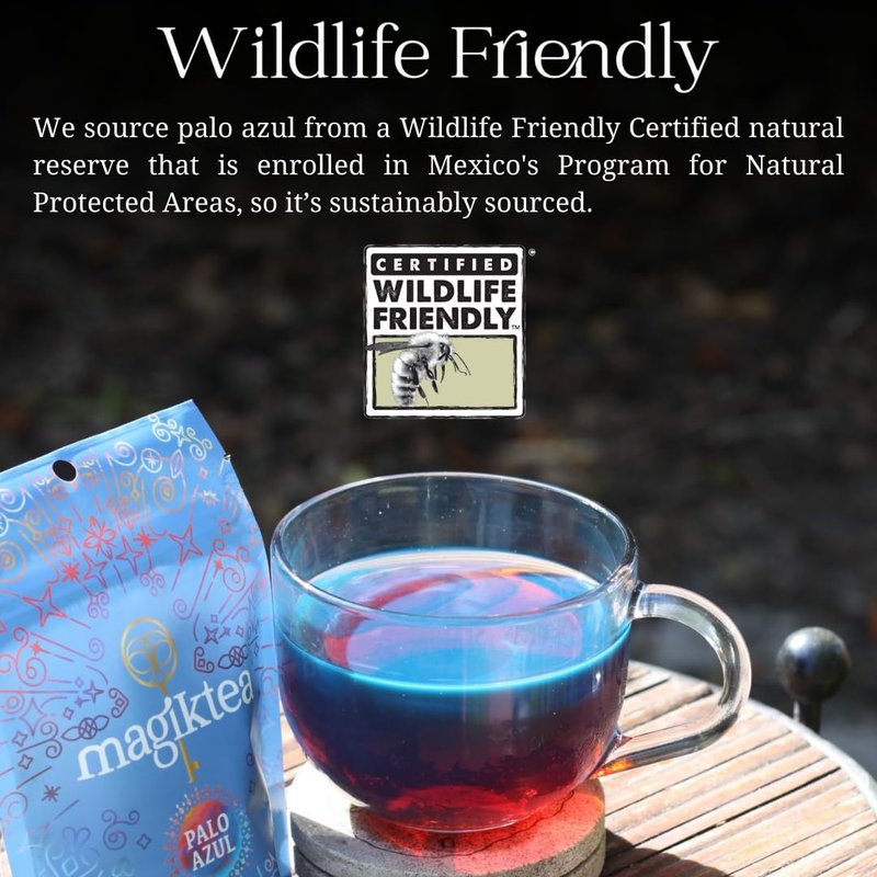 Magiktea Palo Azul, Loose Tea 2 oz (30 cups), USDA Organic, Kidneywood, Caffeine-Free