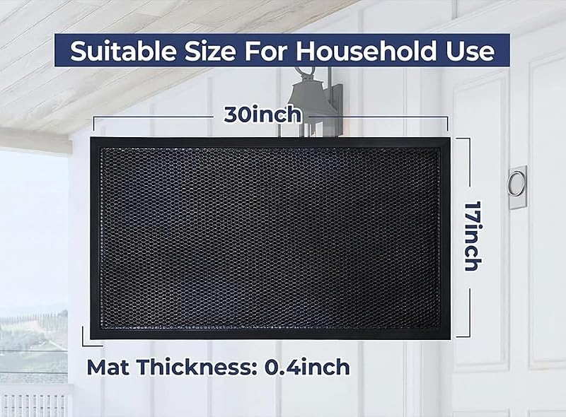 Heavy-Duty Quick-Dry Door Mat, 23"x35" Non-Slip Indoor & Outdoor Floor Mat