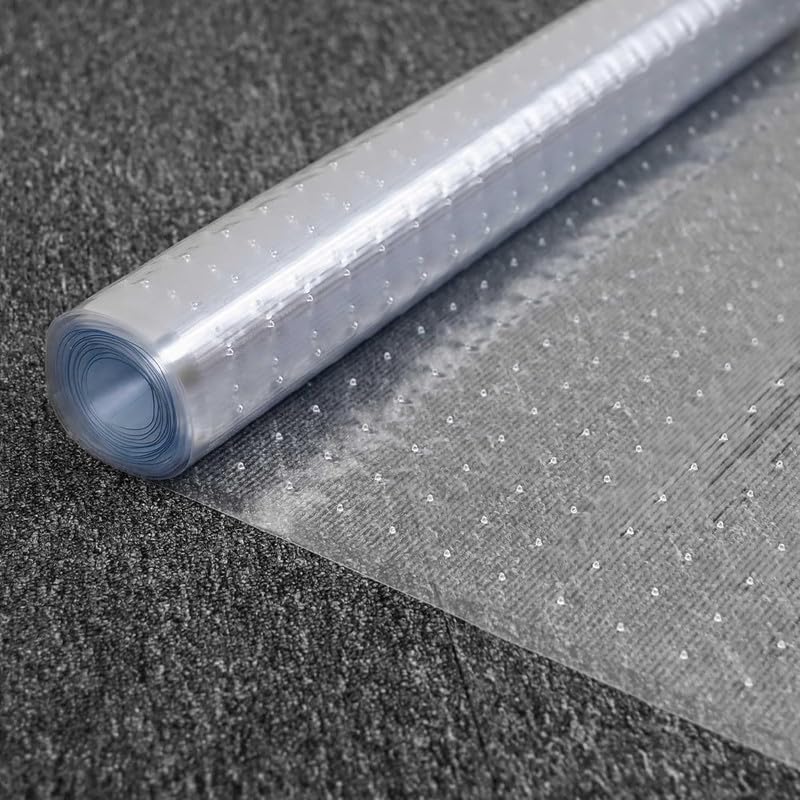 Clear Vinyl Carpet Protector Runner - 27" x 25' Non-Slip Floor Mat