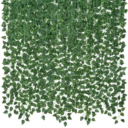 Artificial Ivy Garland Fake Vines - 14 Pack 98ft UV Resistant Greenery Decor